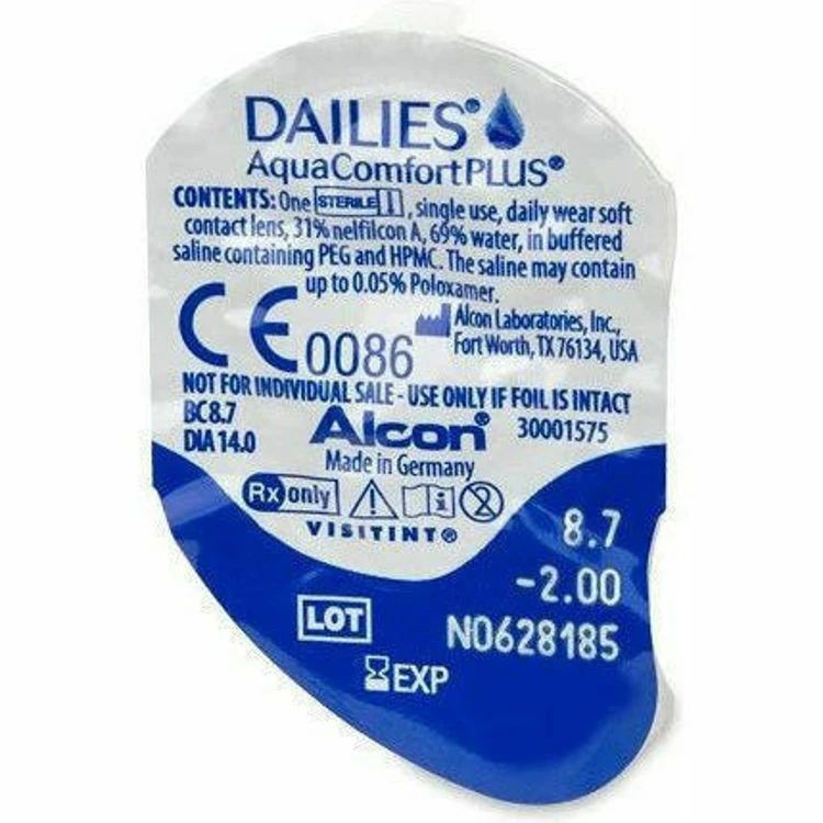 Picture of DAILIES AquaComfort Plus Alcon Daily Lenses 30 Pack